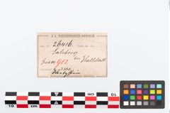 Etikett zu Schleifstein (NHMW-PRAE-026416)